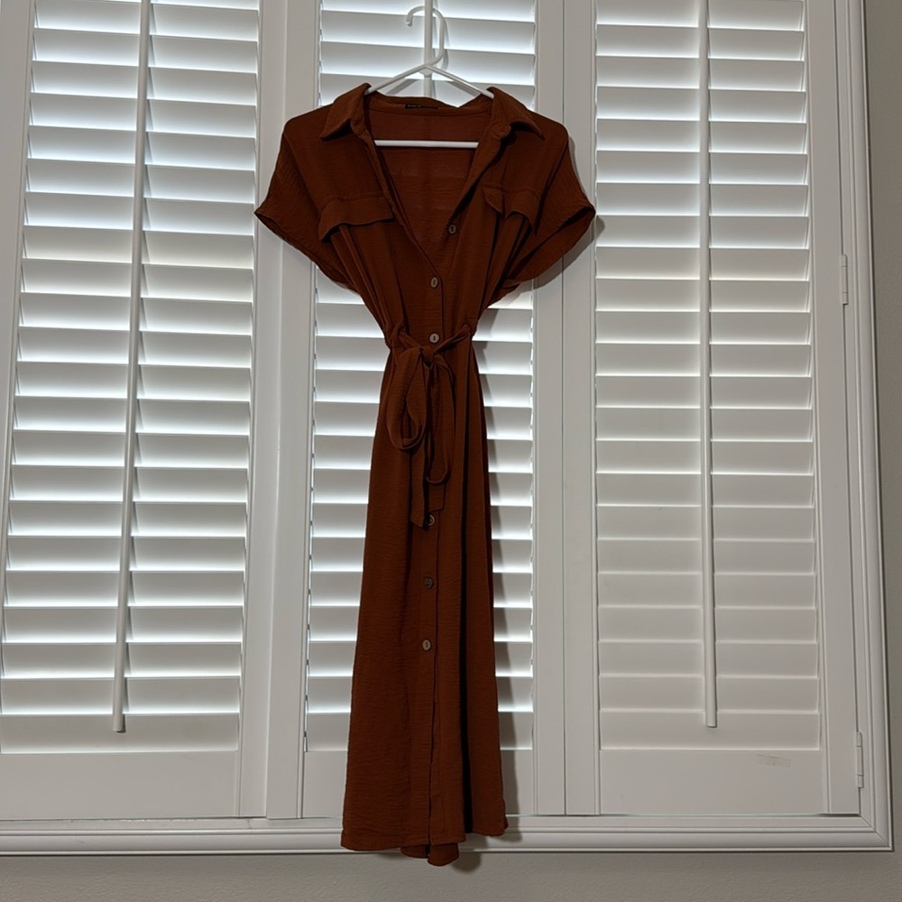 Orange maxi dress